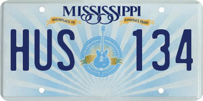 MS license plate HUS134