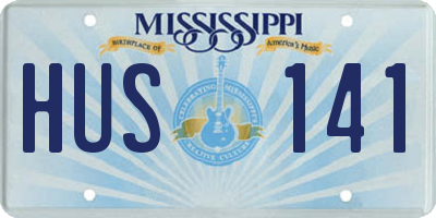 MS license plate HUS141