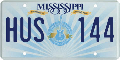 MS license plate HUS144