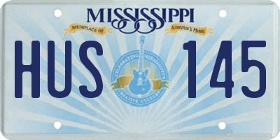 MS license plate HUS145