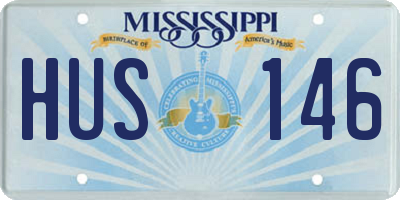 MS license plate HUS146
