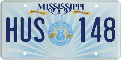 MS license plate HUS148