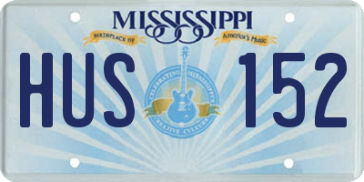 MS license plate HUS152