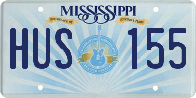 MS license plate HUS155