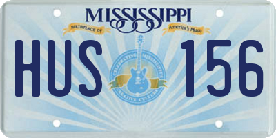 MS license plate HUS156