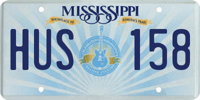 MS license plate HUS158