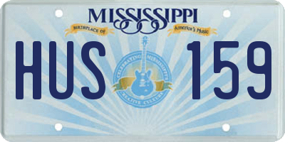 MS license plate HUS159