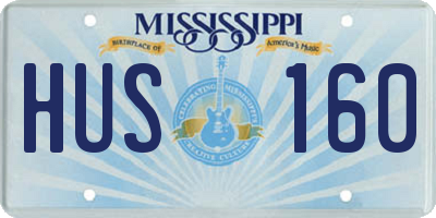 MS license plate HUS160