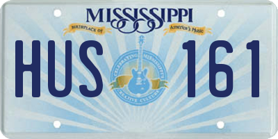 MS license plate HUS161