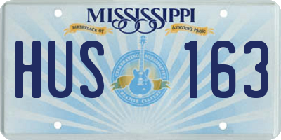 MS license plate HUS163