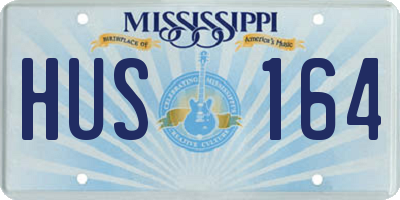 MS license plate HUS164