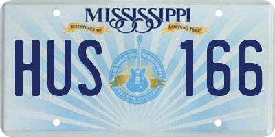 MS license plate HUS166
