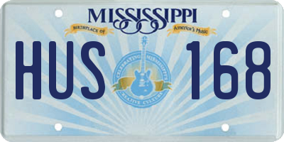 MS license plate HUS168