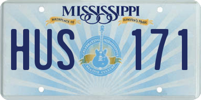 MS license plate HUS171