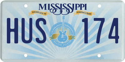 MS license plate HUS174