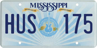 MS license plate HUS175