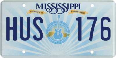 MS license plate HUS176