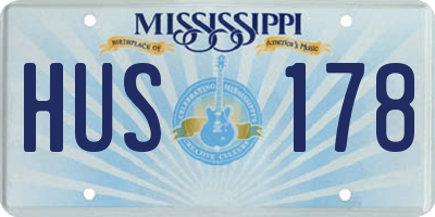MS license plate HUS178
