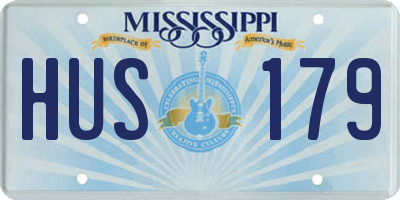 MS license plate HUS179