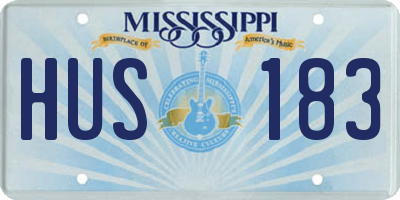 MS license plate HUS183