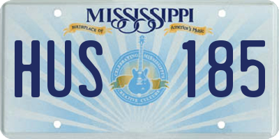 MS license plate HUS185