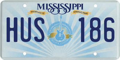 MS license plate HUS186
