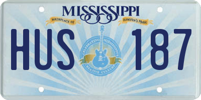 MS license plate HUS187