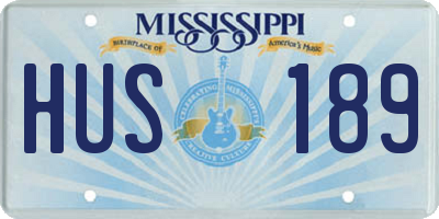 MS license plate HUS189
