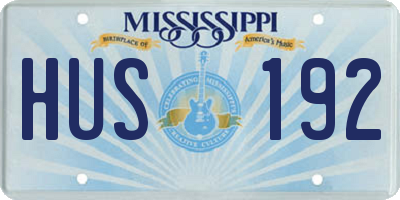 MS license plate HUS192