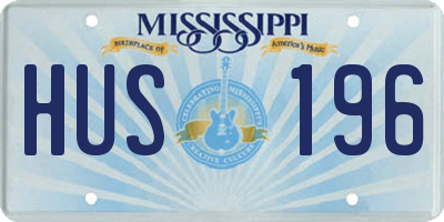 MS license plate HUS196