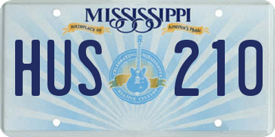 MS license plate HUS210