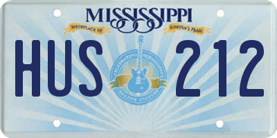 MS license plate HUS212