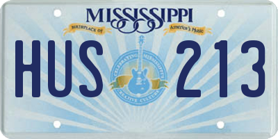 MS license plate HUS213