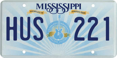 MS license plate HUS221