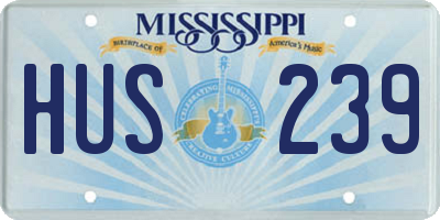 MS license plate HUS239