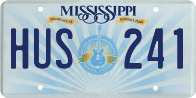 MS license plate HUS241