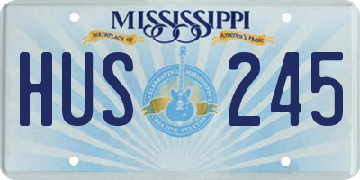 MS license plate HUS245