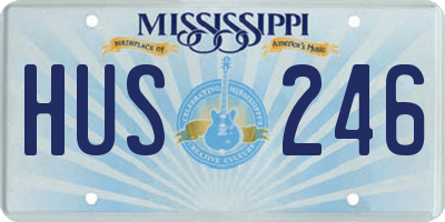 MS license plate HUS246