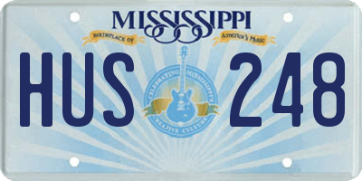 MS license plate HUS248
