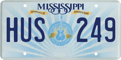 MS license plate HUS249