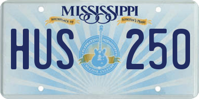 MS license plate HUS250
