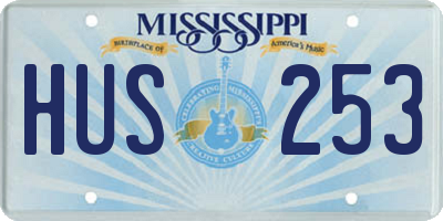 MS license plate HUS253
