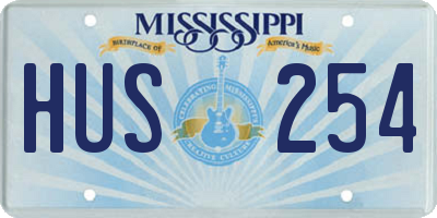 MS license plate HUS254