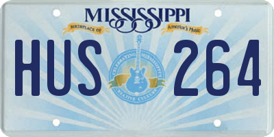 MS license plate HUS264