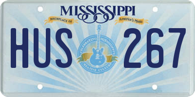 MS license plate HUS267