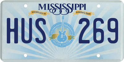 MS license plate HUS269