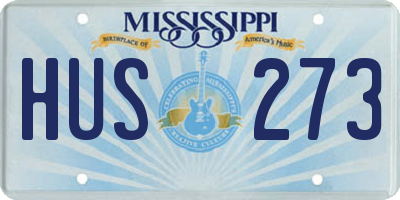 MS license plate HUS273