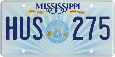 MS license plate HUS275