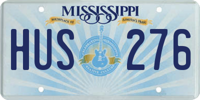 MS license plate HUS276