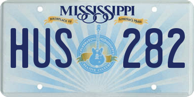 MS license plate HUS282